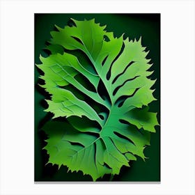Spanish Moss Leaf Vibrant Inspired Canvas Print