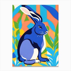 Blue Rabbit Canvas Print