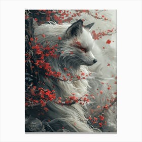 Beautiful Fantasy White Fox 4 Canvas Print
