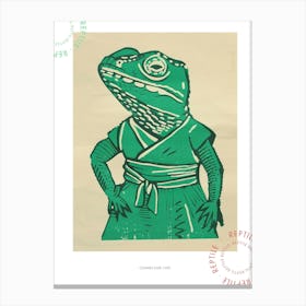 Chameleon In A Dress Bold Block Poster Canvas Print