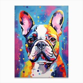 Dotty French Bulldog 5 Canvas Print