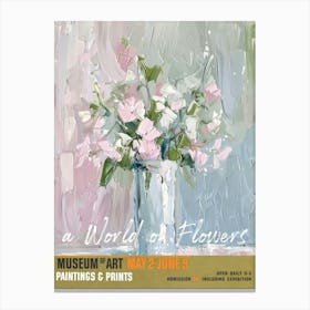 A World Of Flowers, Van Gogh Exhibition Sweet Peas 3 Canvas Print