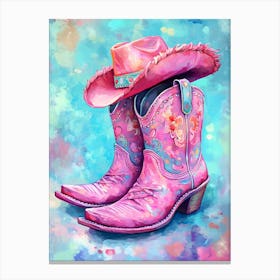 Pink Cowboy Boots 6 Toile