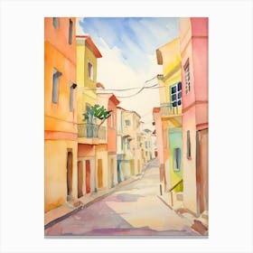 Pescara, Italy Watercolour Streets 4 Canvas Print