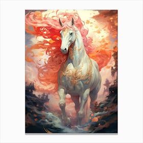 Horse With Pink Mane Canvas Print