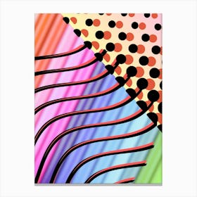 Abstract Polka Dots Canvas Print