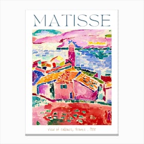View of Collioure, France 1905 by Henri Matisse Gallery Exhibition in Paris, French Poster Print - Abstract Watercolor Vibrant HD High Resolution 1 Canvas Print