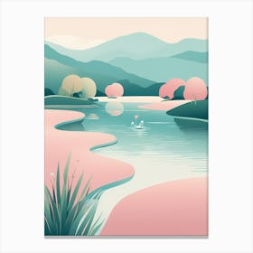 The Lake 5 VECTOR ART Canvas Print