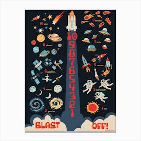 Space Countdown Canvas Print
