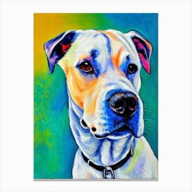 Staffordshire Bull Terrier Fauvist Style dog Canvas Print