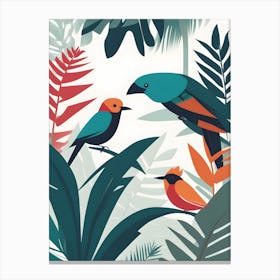 Birds In The Jungle 2 Canvas Print