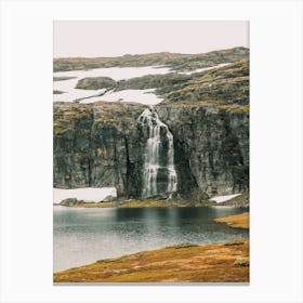 Cold Winter Waterfall Canvas Print