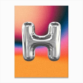 Chrome H Poster Canvas Print