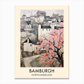 Bamburgh (Northumberland) Painting 2 Travel Poster Canvas Print