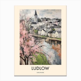 Ludlow (Shropshire) Painting 3 Travel Poster Canvas Print