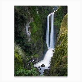 Karawau Gorge Waterfalls, New Zealand Realistic Photograph (2) Canvas Print