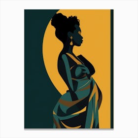 Silhouette Of A Pregnant Woman 1 Canvas Print