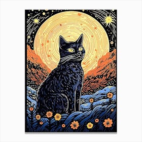 Meteorite Mouser, Psychedelic Cats series Canvas Print