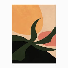 Abstract Boho Modern Plant Canvas Print