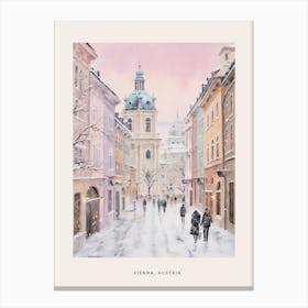 Dreamy Winter Painting Poster Vienna Austria 4 Canvas Print