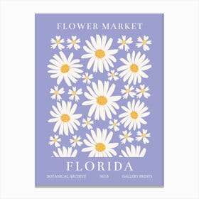 Florida Flower Market Canvas Print