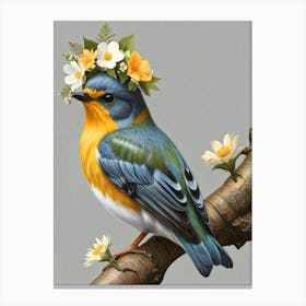 Bird In A Crown Canvas Print