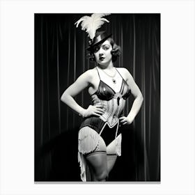 1920's Burlesque Dancer ~Reimagined 96 Canvas Print