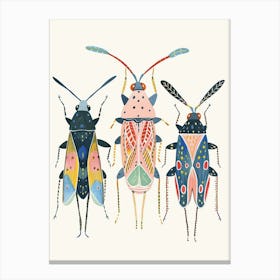 Colourful Insect Illustration Aphid 4 Canvas Print