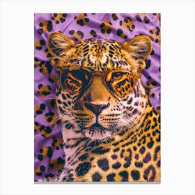 Leopard In Sunglasses 1 Canvas Print