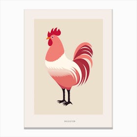Minimalist Rooster 3 Bird Poster Canvas Print