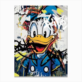 Donald Duck street art Canvas Print