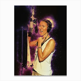 Spirit Of Celine Dion In Recording Studio Canvas Print