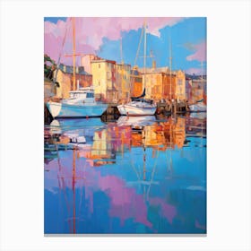 Boats In The Harbour Canvas Print