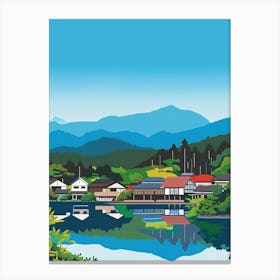 Karuizawa Japan 1 Colourful Illustration Canvas Print