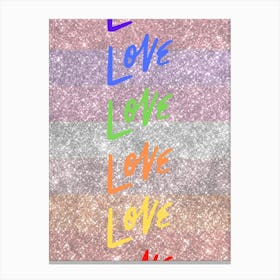 Glitter Love Canvas Print