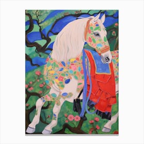 Maximalist Animal Painting Horse 2 Canvas Print