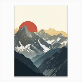 Mountain Minimalist Monoliths: Ephemeral Peaks Canvas Print