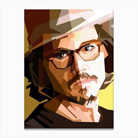 Retro Johnny Depp Actor Movies Canvas Print