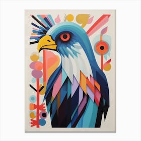 Colourful Scandi Bird Eagle 2 Canvas Print