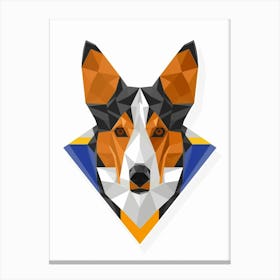 Polygonal Dog 1 Canvas Print