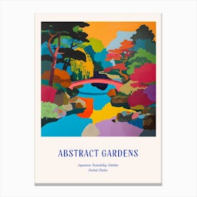 Colourful Gardens Japanese Friendship Garden Usa 1 Blue Poster Canvas Print