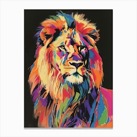 Masai Lion Symbolic Imagery Fauvist Painting 2 Canvas Print