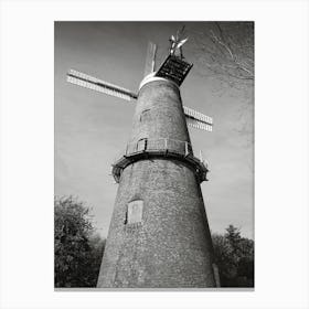 Windmill In Black And White Toile