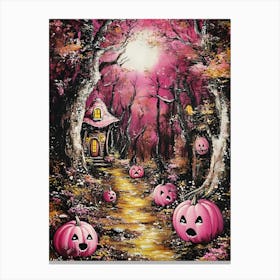 Pumpkins In The Woods Canvas Print