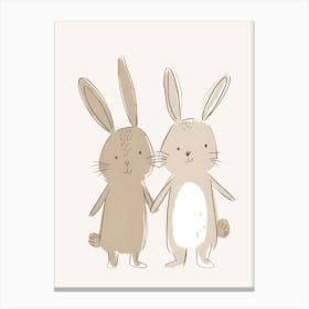 Cute Bunnies Kids and Nursery Canvas Print