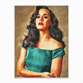 Katy Perry Painting Canvas Print