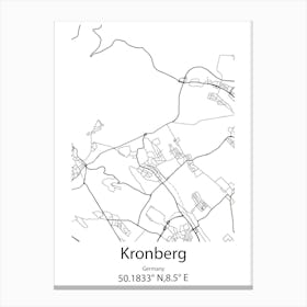 Kronberg,Germany Minimalist Map Canvas Print