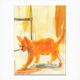 Orange Cat 5 Canvas Print