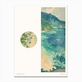 Ishigaki Japan 2 Cut Out Travel Poster Canvas Print