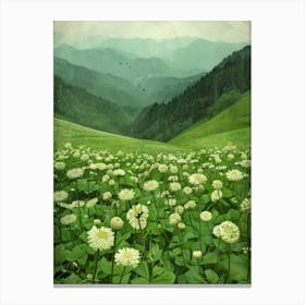 Dandelion Field Canvas Print